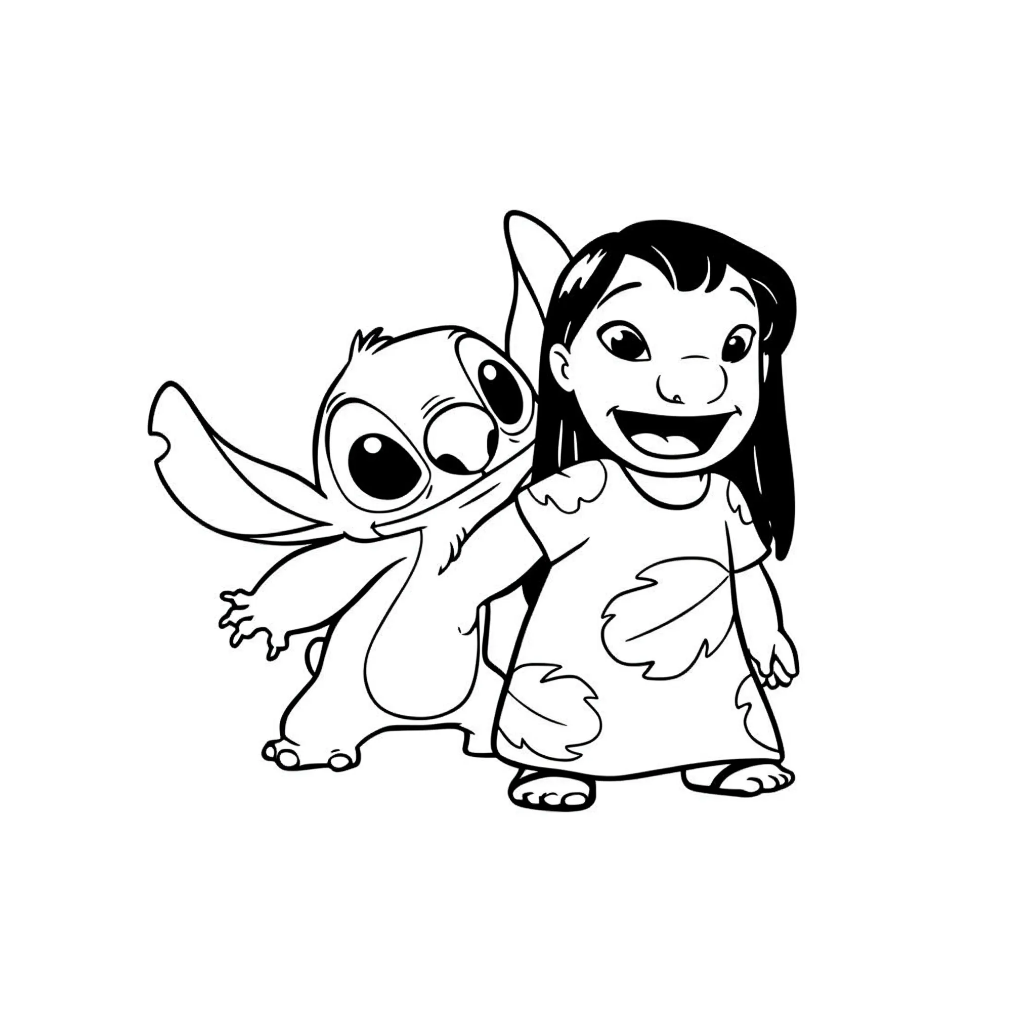 coloriage Lilo et Stitch font un pour enfant a imprimer gratuit