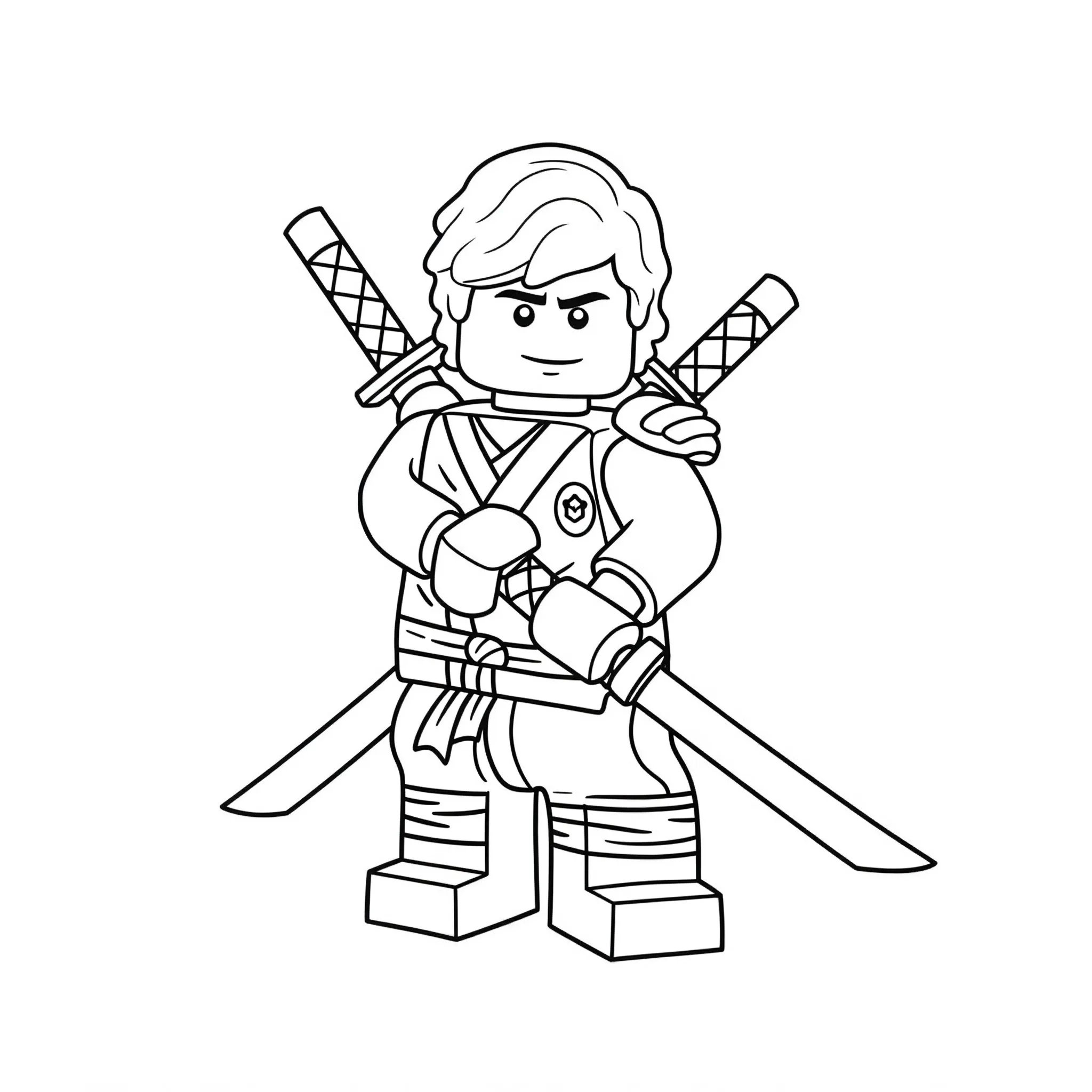 coloriage Lloyd avec son épée pour enfant de 2 ans