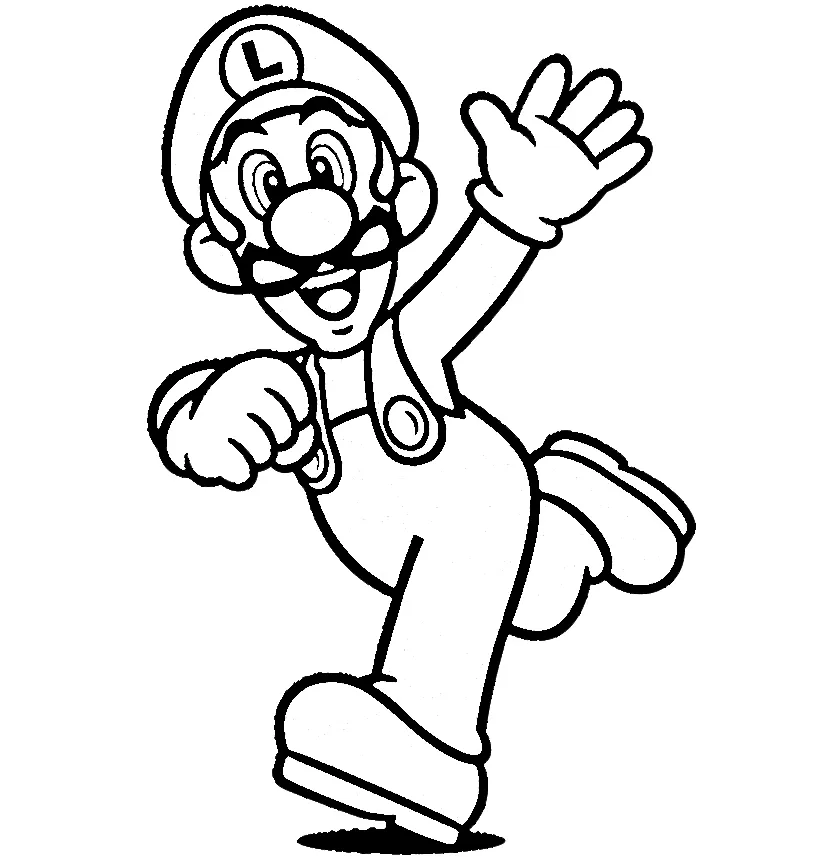 coloriage Luigi gratuit a imprimer