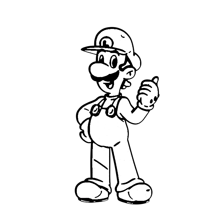 coloriage Luigi à imprimer pour enfant de 10 ans 1