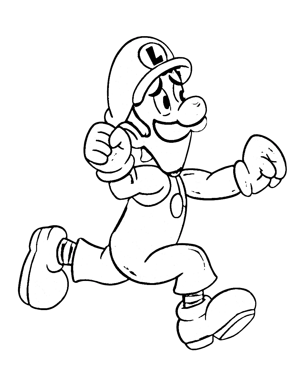 coloriage Luigi et découpage à imprimer 1