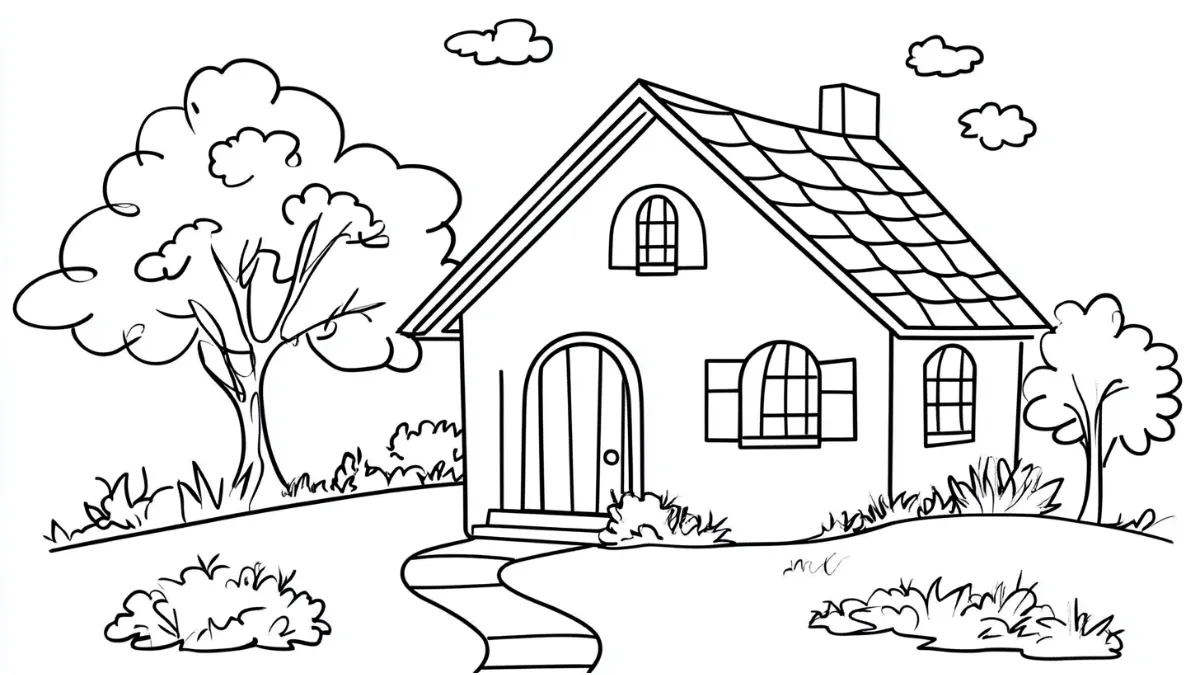 coloriage Maison pour enfant