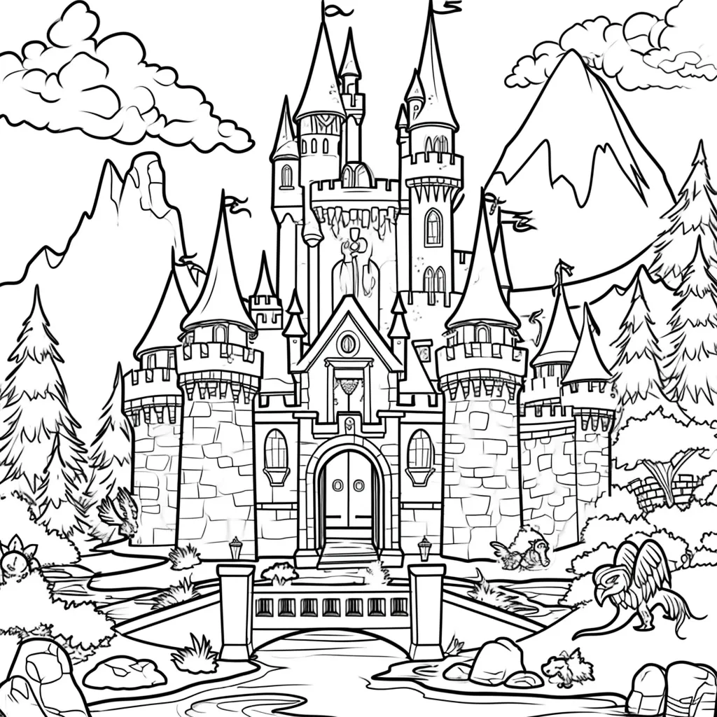 coloriage Maison pour enfants a imprimer 1