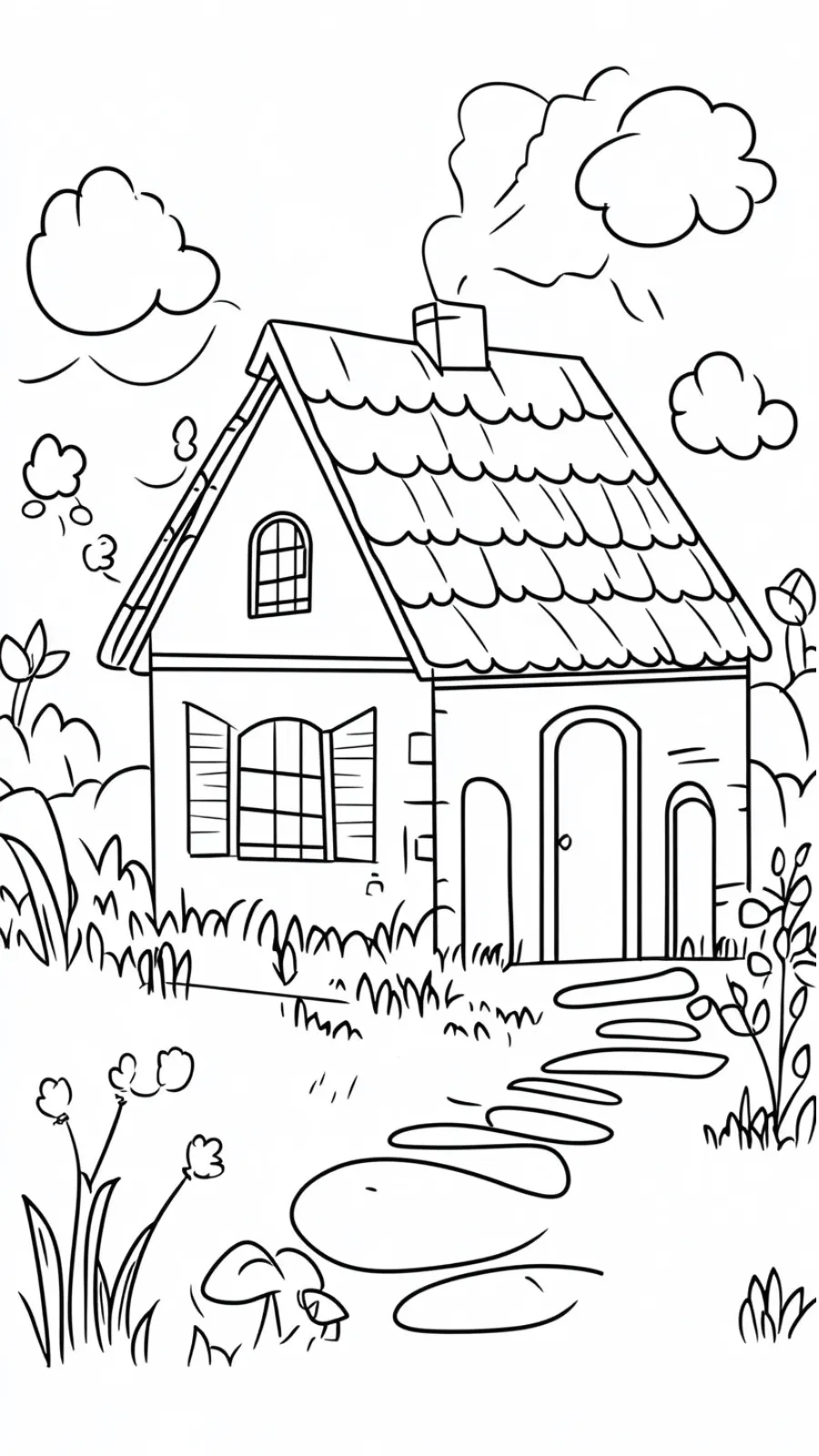 coloriage Maison pour enfants a imprimer gratuit