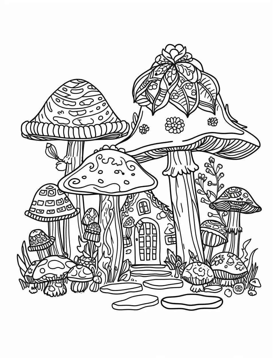 coloriage Maison à imprimer pour enfant de 6 ans