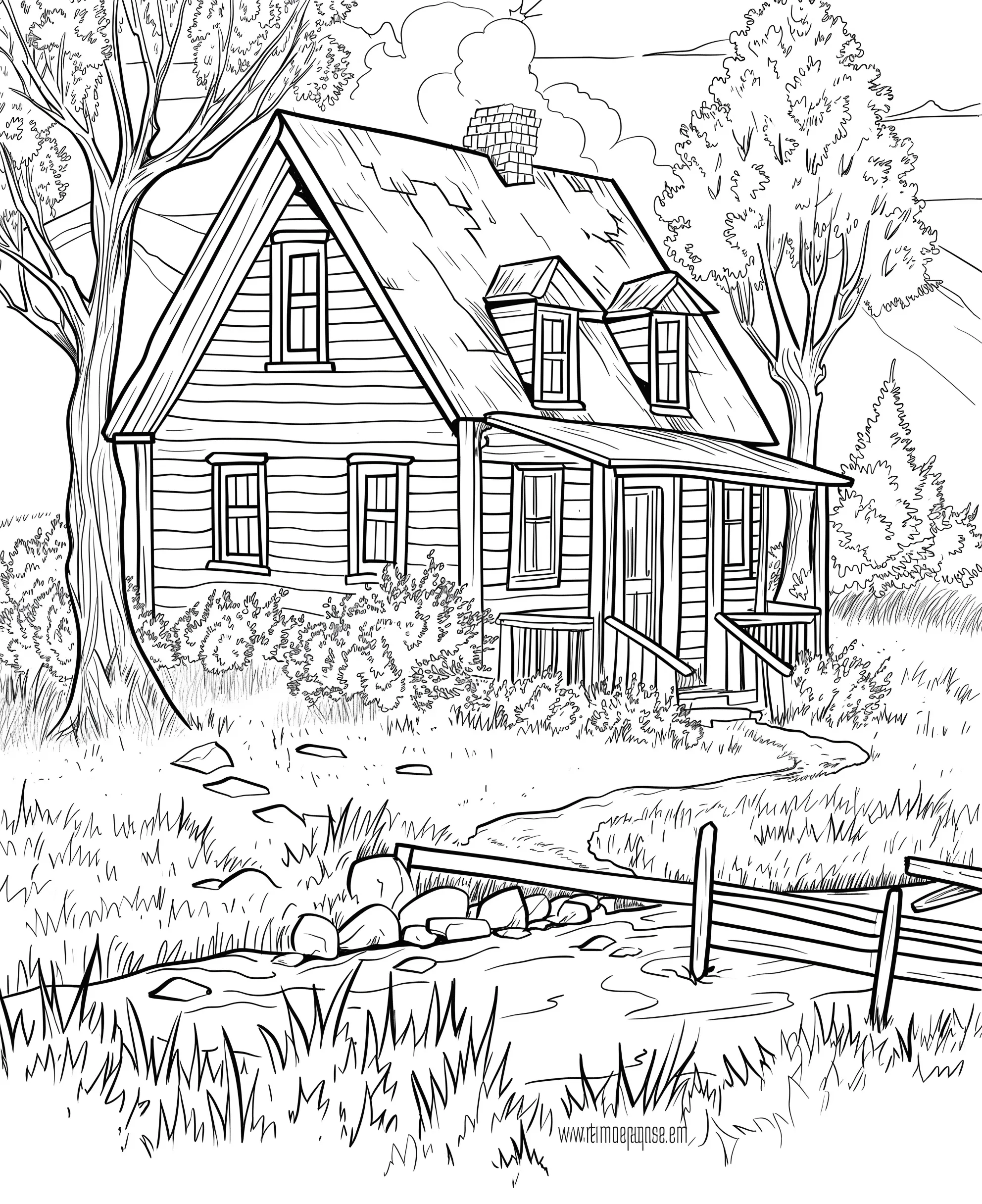 coloriage Maison à imprimer pdf gratuit 1