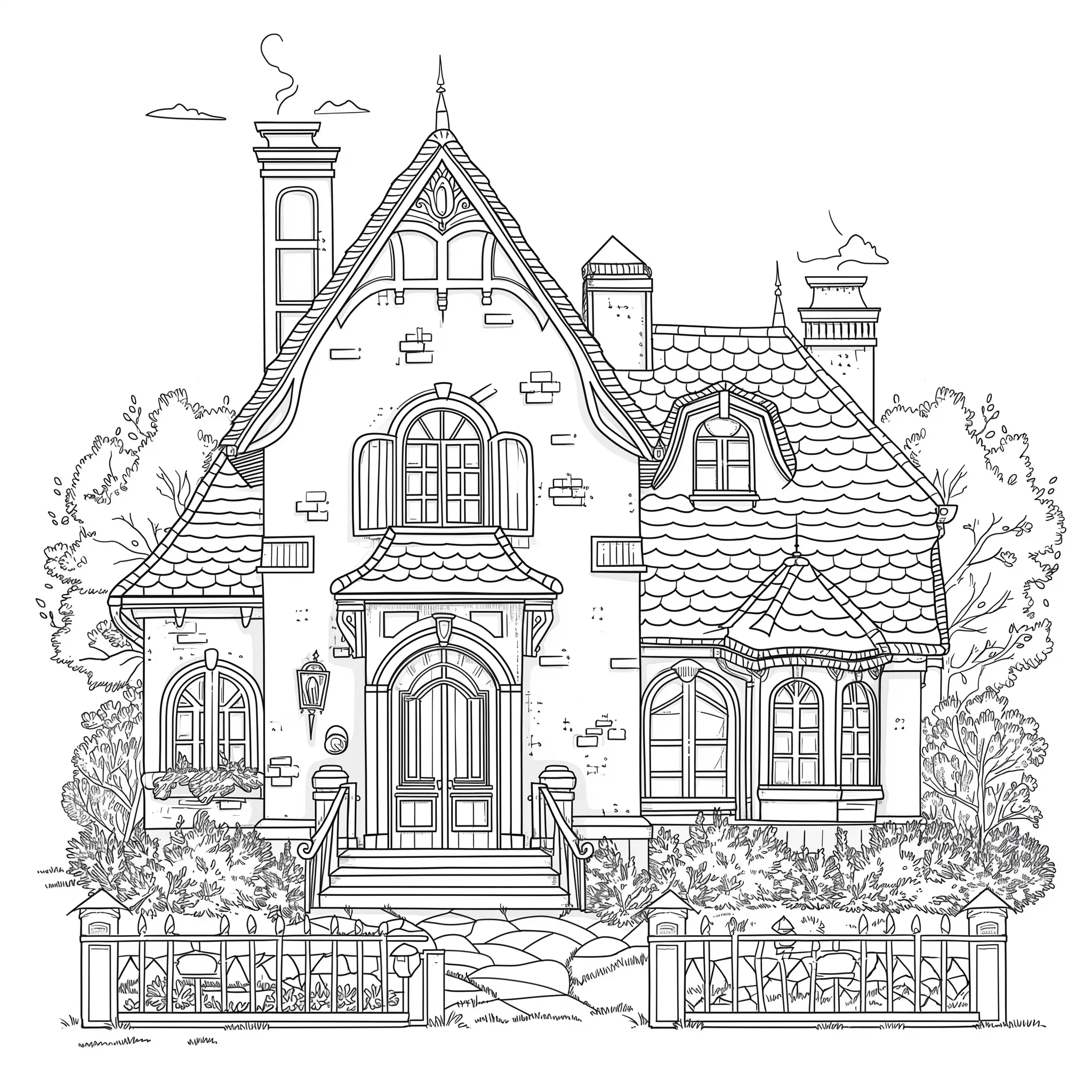 a imprimer coloriage Maison gratuit 1