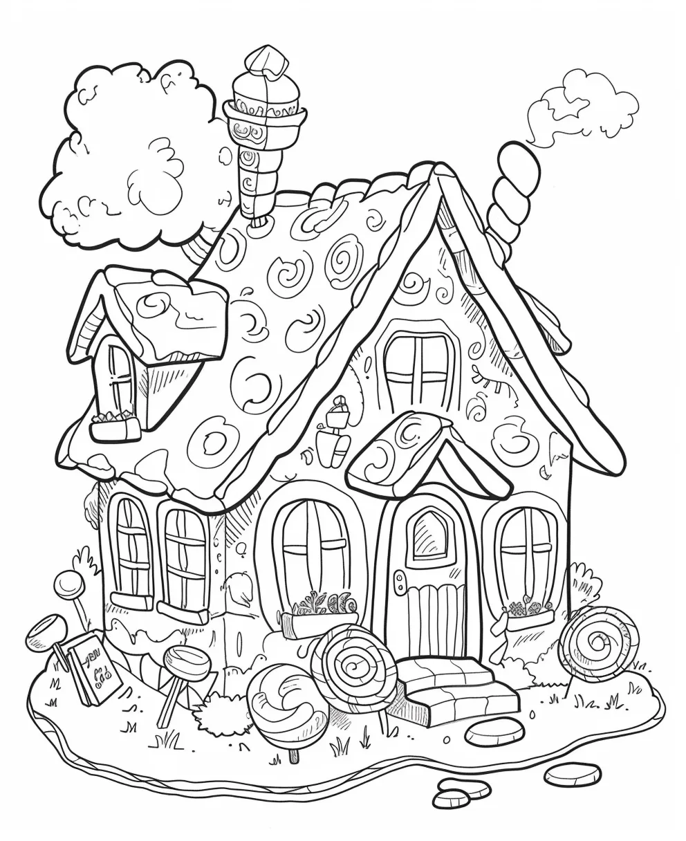 coloriage Maison pour enfants a imprimer gratuit 4