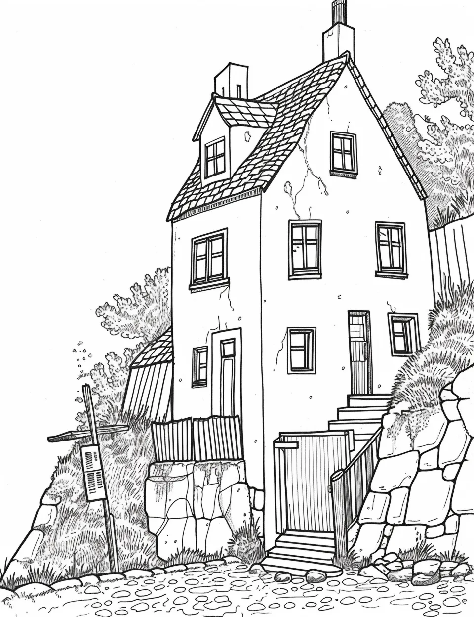 coloriage Maison à imprimer pour enfant de 12 ans 1