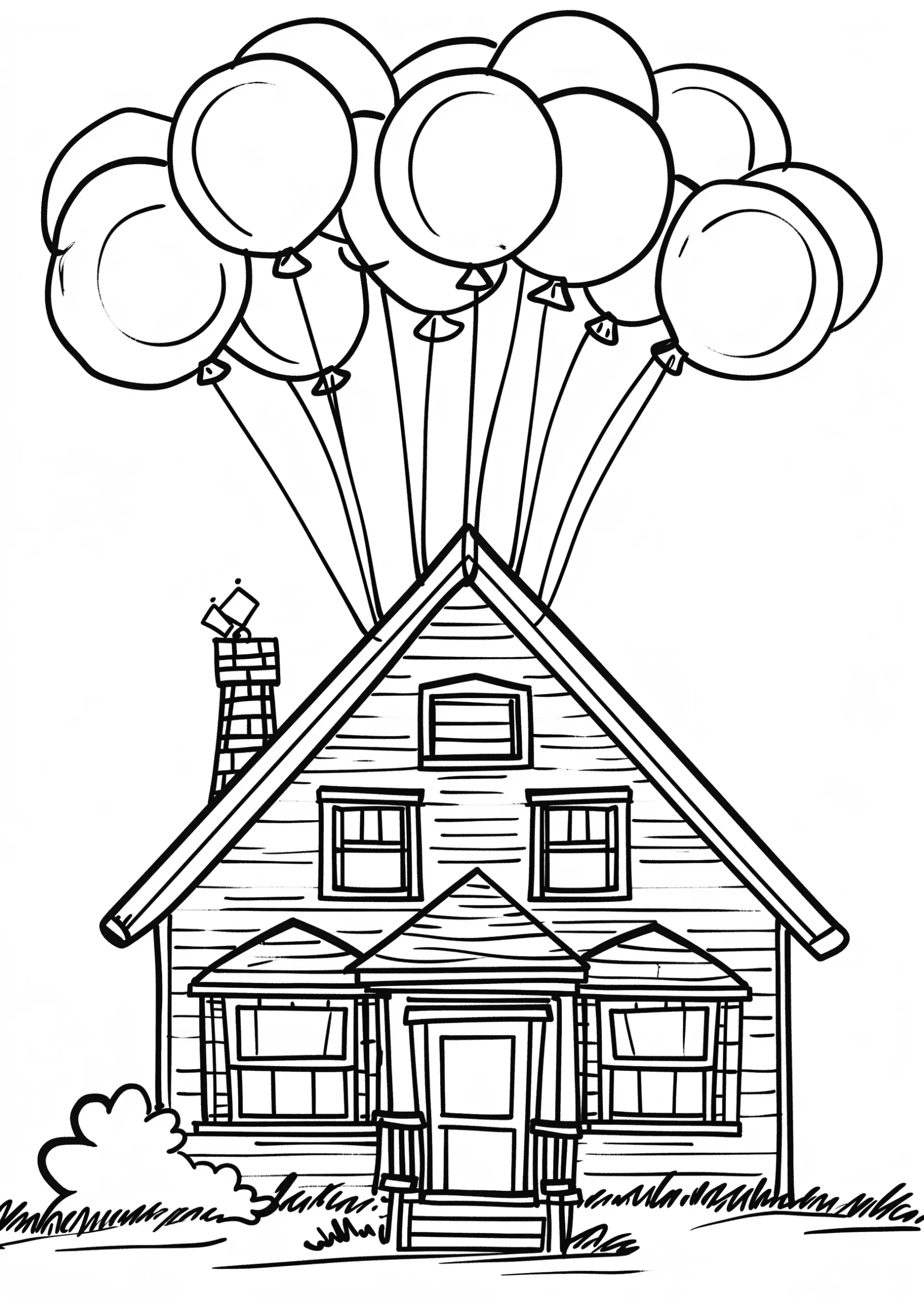 coloriage Maison a imprimer pour enfant de 4 ans