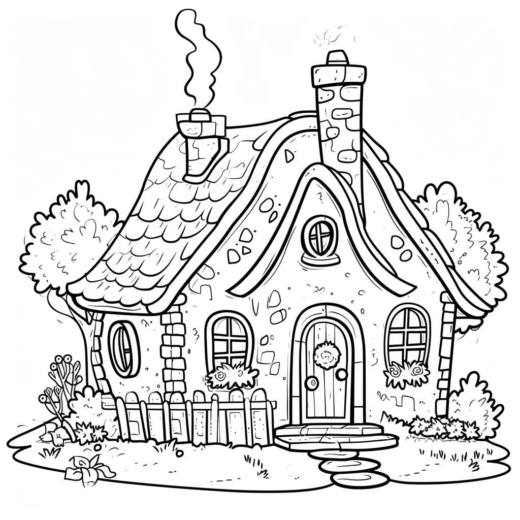 coloriage Maison pour enfants à télécharger 1