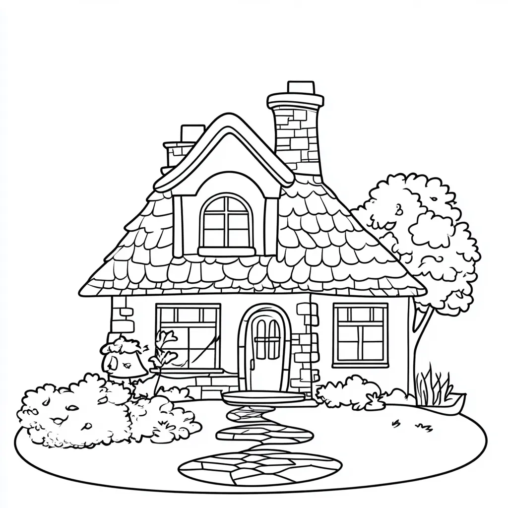 coloriage Maison a imprimer gratuit