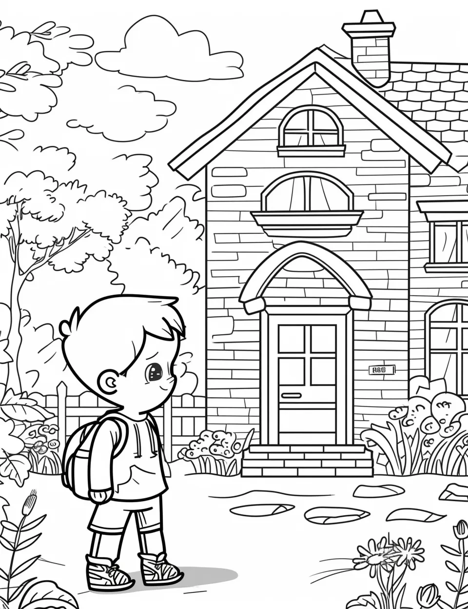 coloriage Maison à imprimer pdf gratuit 2