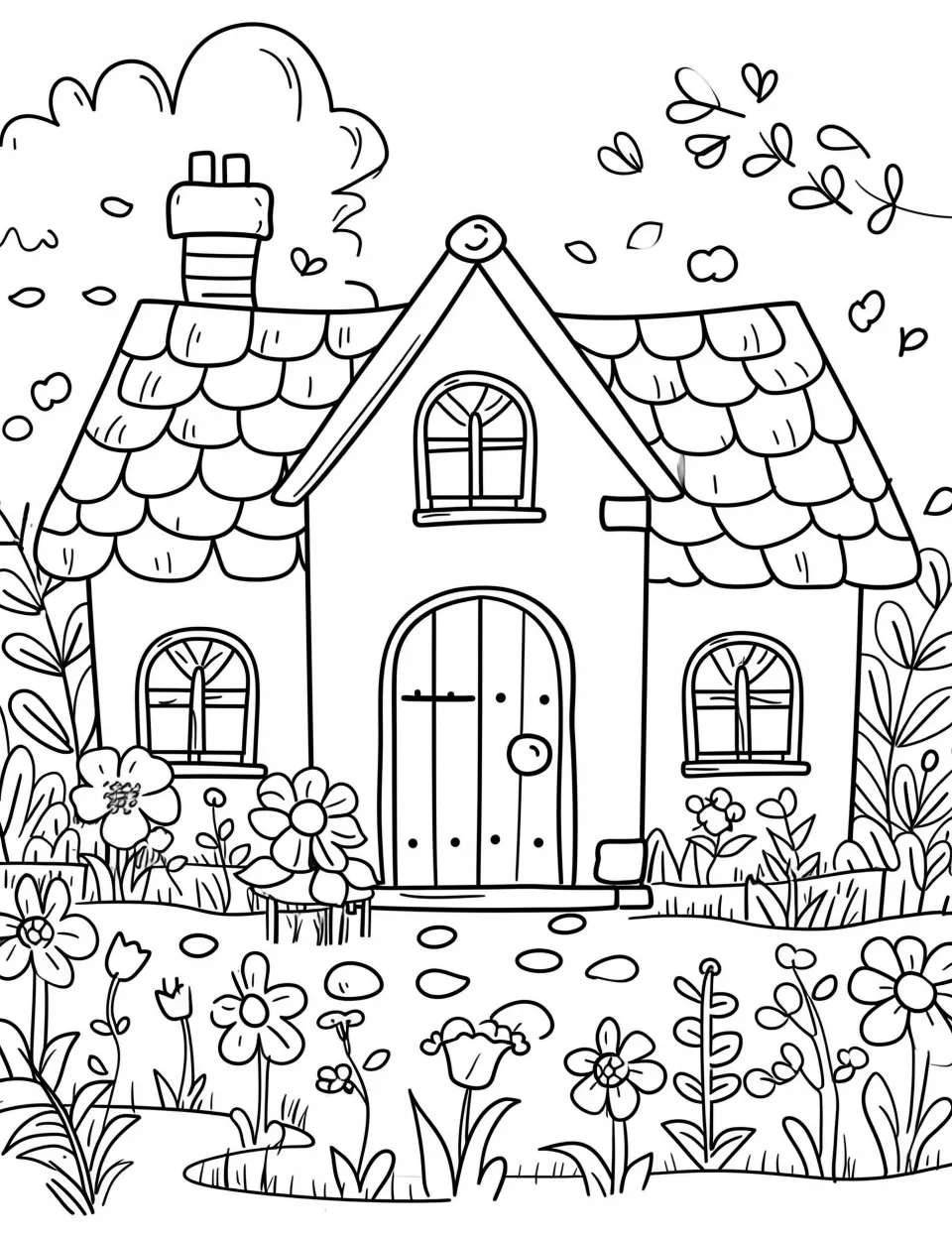 coloriage Maison pour enfant de 10 ans 1