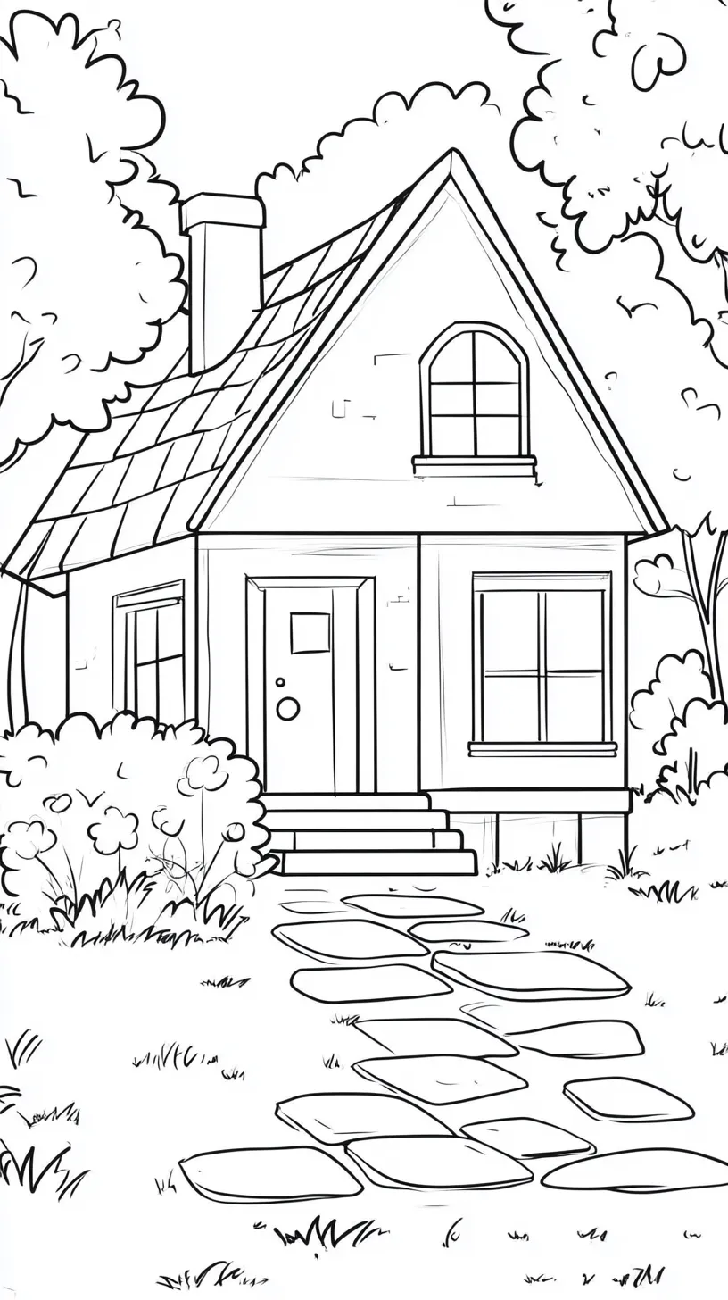 coloriage Maison pour enfants a imprimer