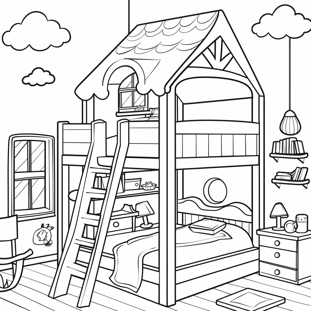 coloriage Maison pour enfants à imprimer 2