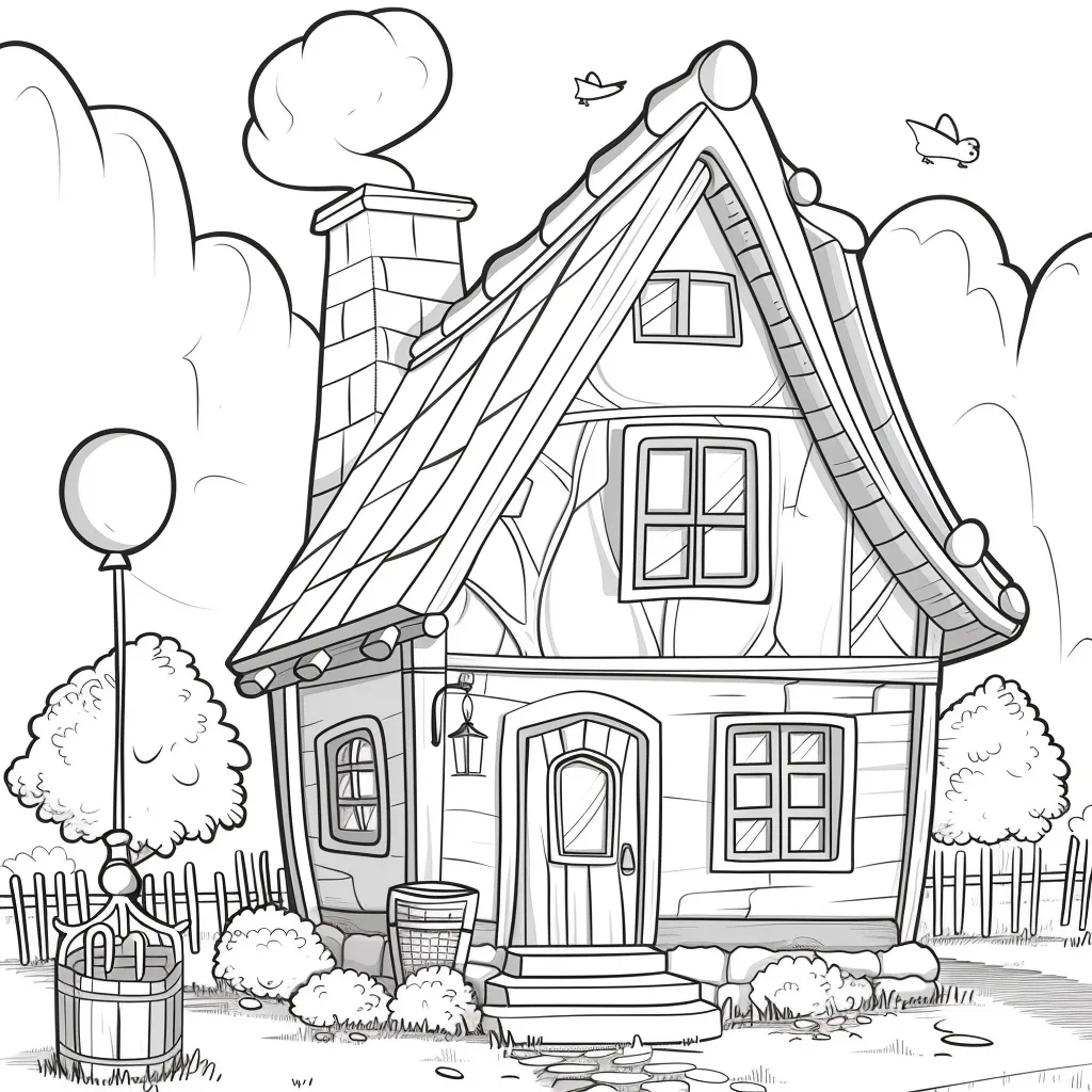 coloriage Maison pour enfant gratuit