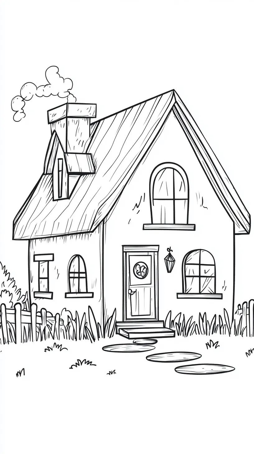 coloriage Maison pour bebe a imprimer