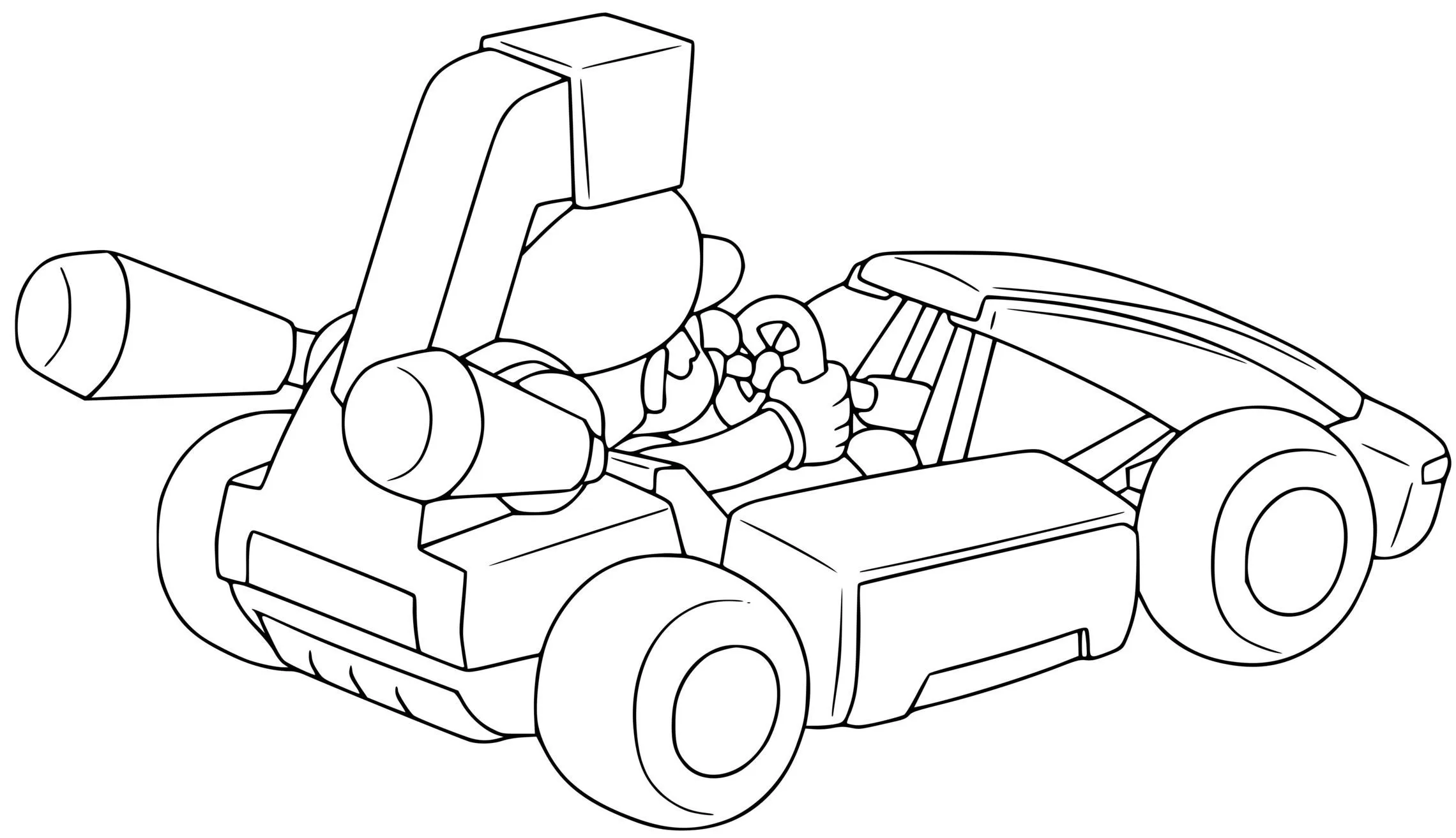 coloriage Mario Kart gratuit 1