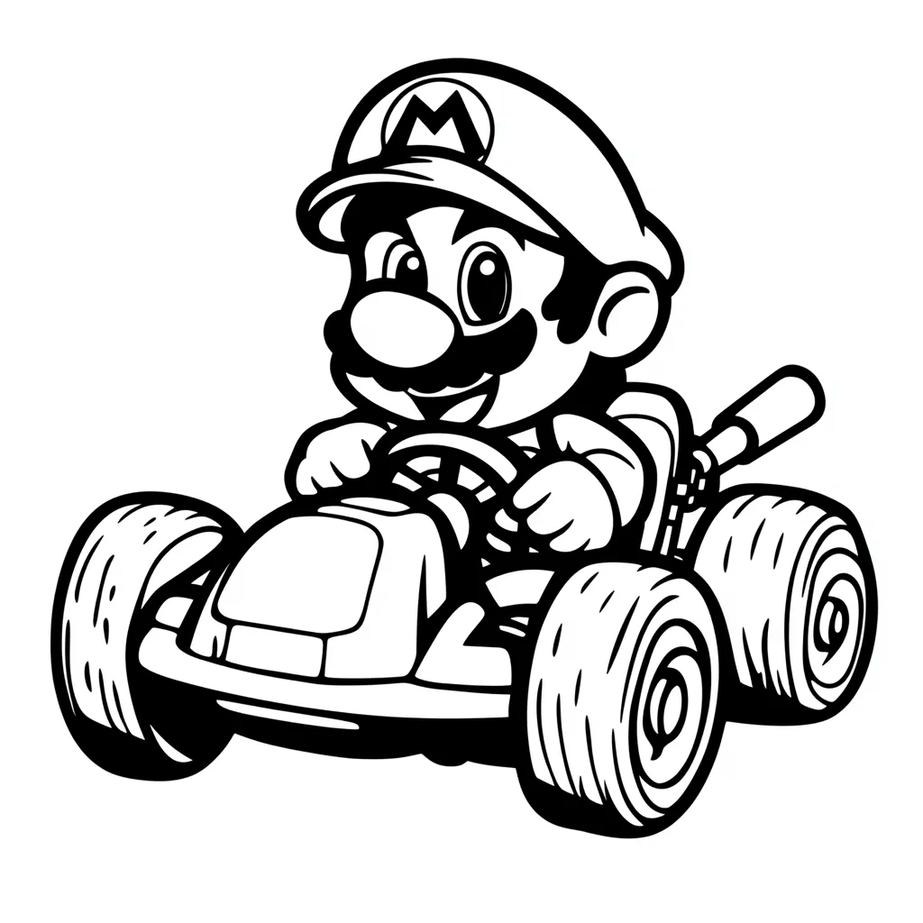 coloriage Mario Kart gratuit à imprimer