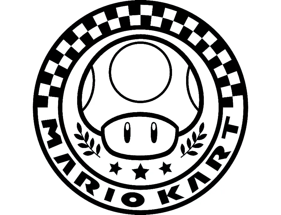 a imprimer coloriage Mario Kart gratuit