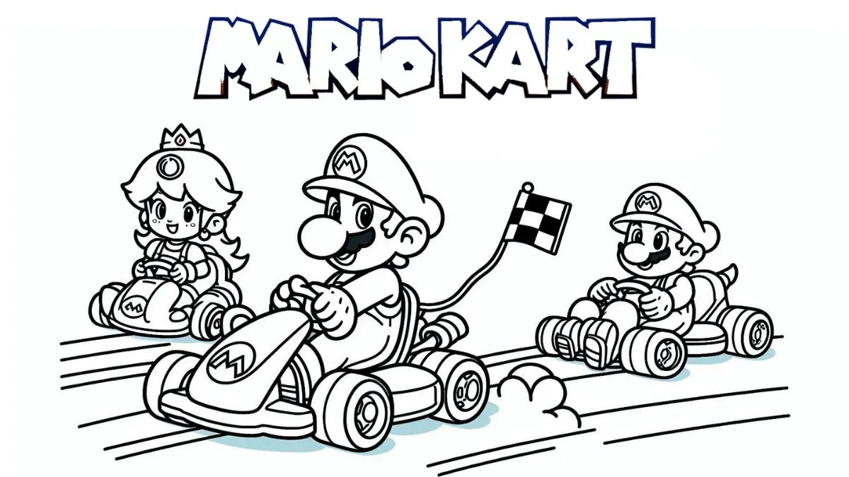 coloriage Mario Kart à imprimer