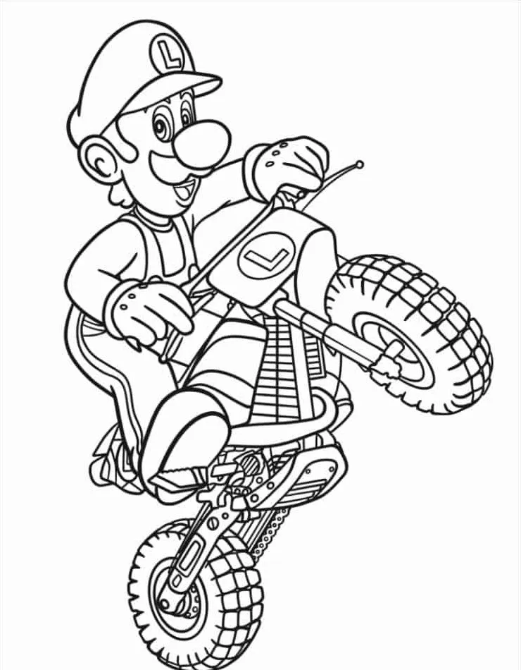 coloriage Mario Kart gratuit pour enfants