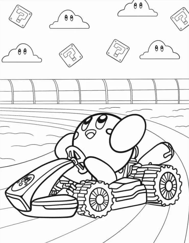 coloriage Mario Kart à imprimer gratuit