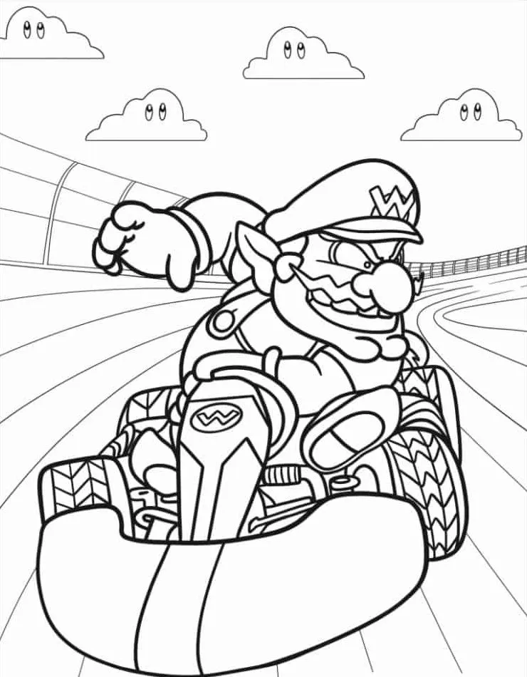 télécharger coloriage Mario Kart gratuit