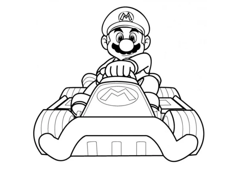 coloriage Mario Kart et apprentissage