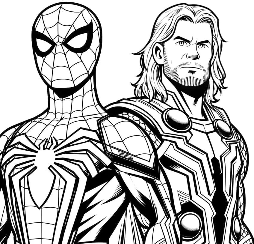 imprimer coloriage Marvel gratuit 1