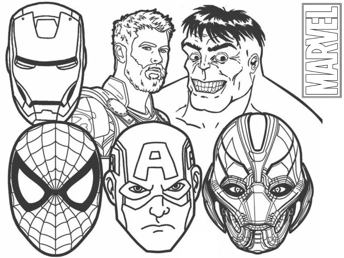 image de coloriage Marvel pour enfant