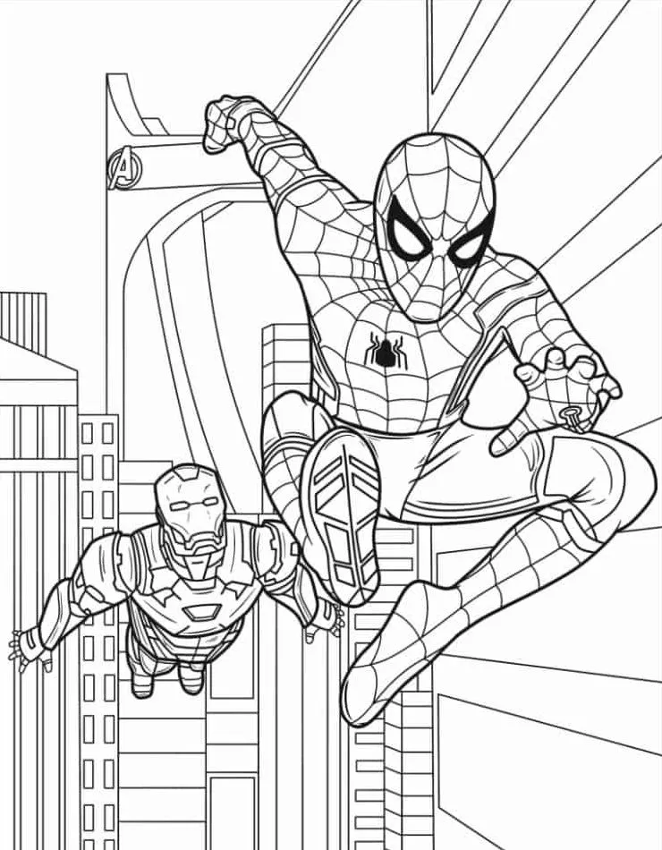 coloriage Marvel pour enfant de à imprimer