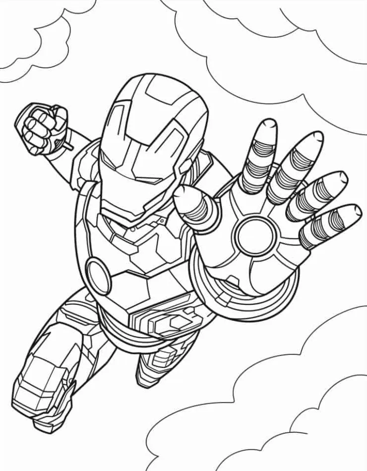 coloriage Marvel pour enfant de 2 ans