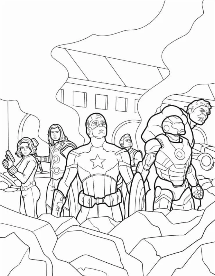 coloriage Marvel a telecharger