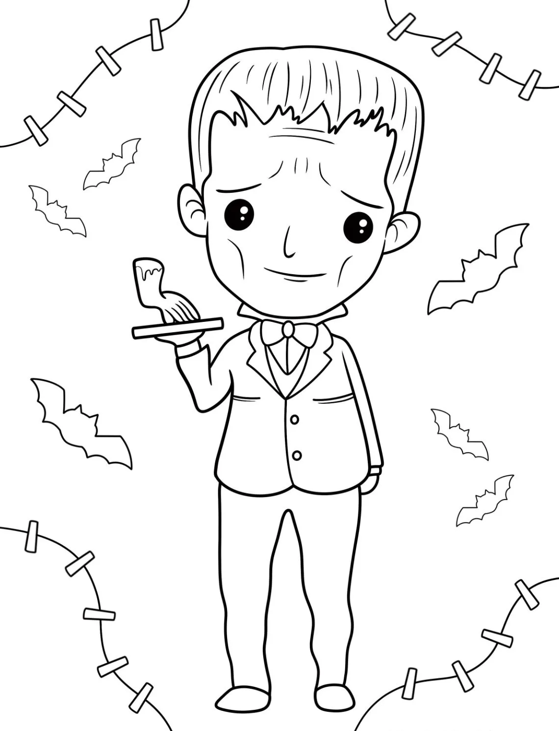 coloriage Mercredi Addams en ligne pour enfant