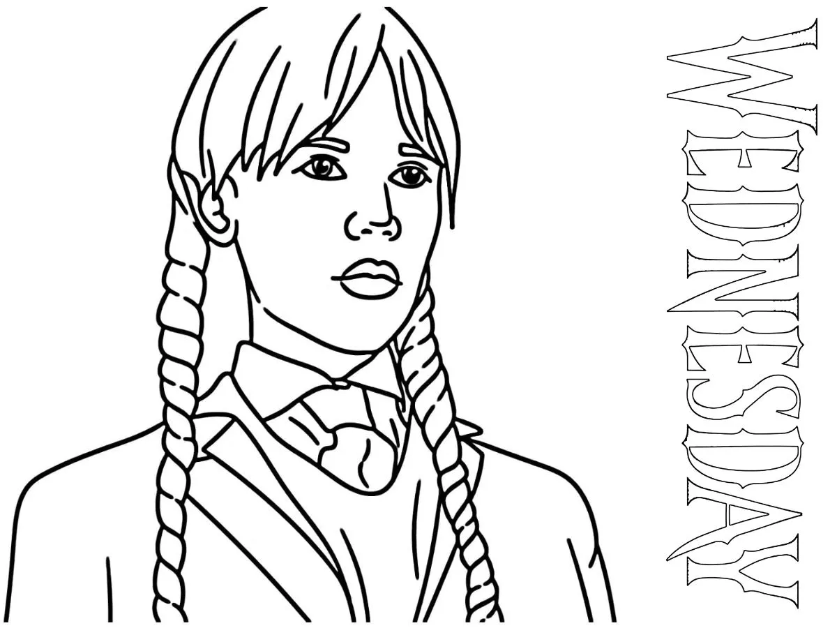 coloriage Mercredi Addams et dessins