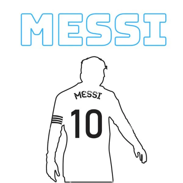 coloriage Messi en ligne pour enfant