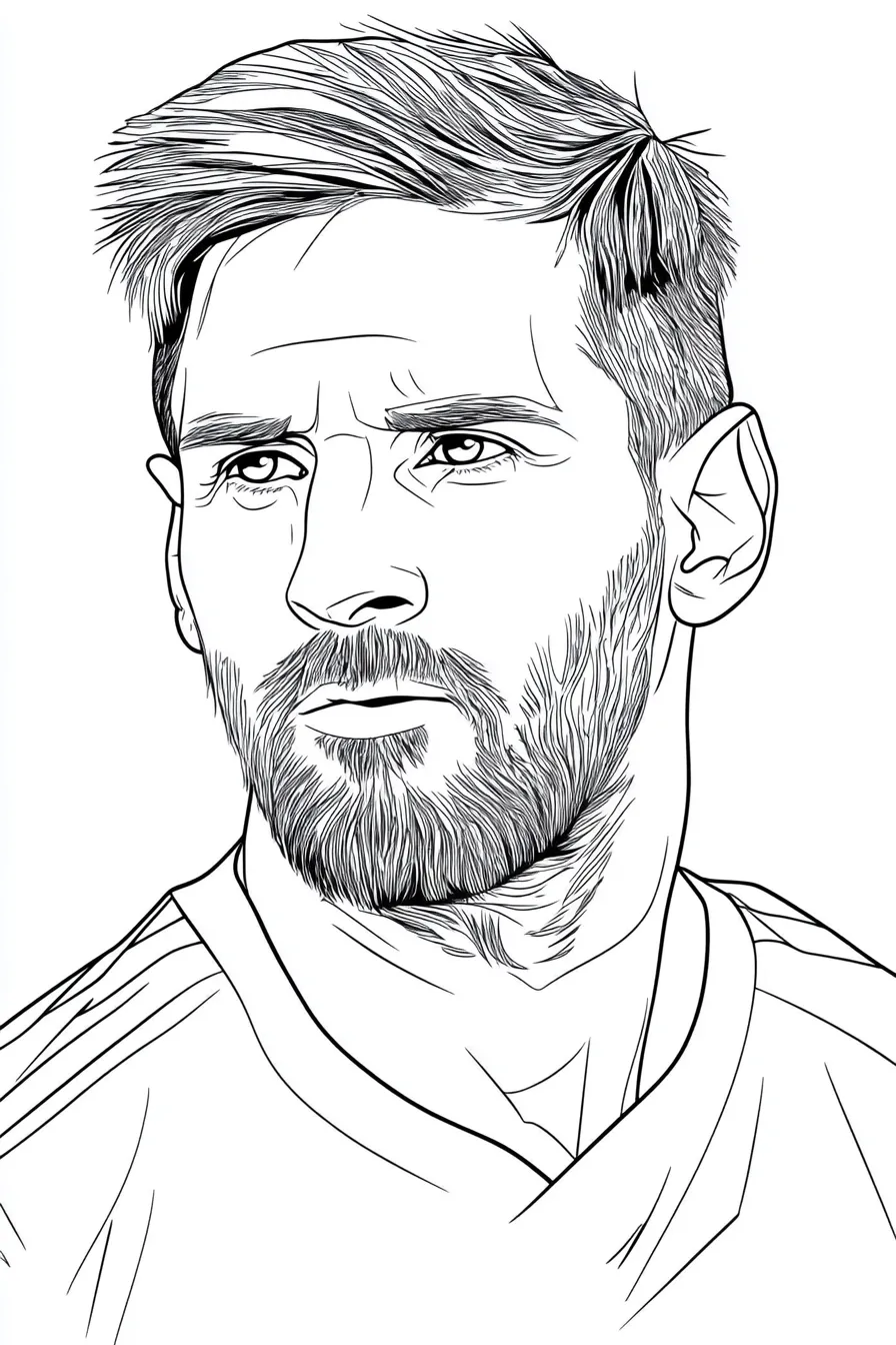 coloriage Messi a imprimer