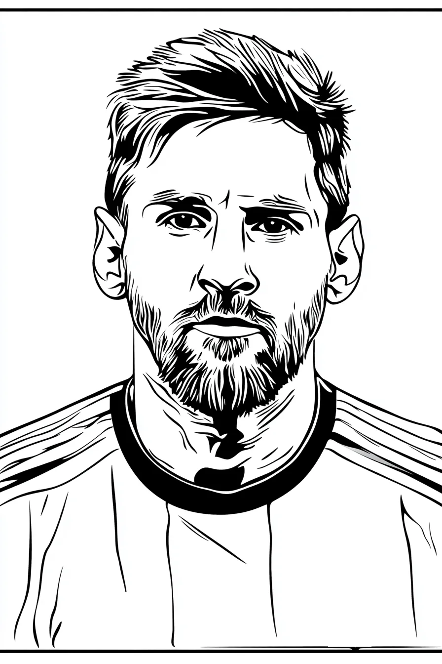 coloriage Messi a telecharger 3