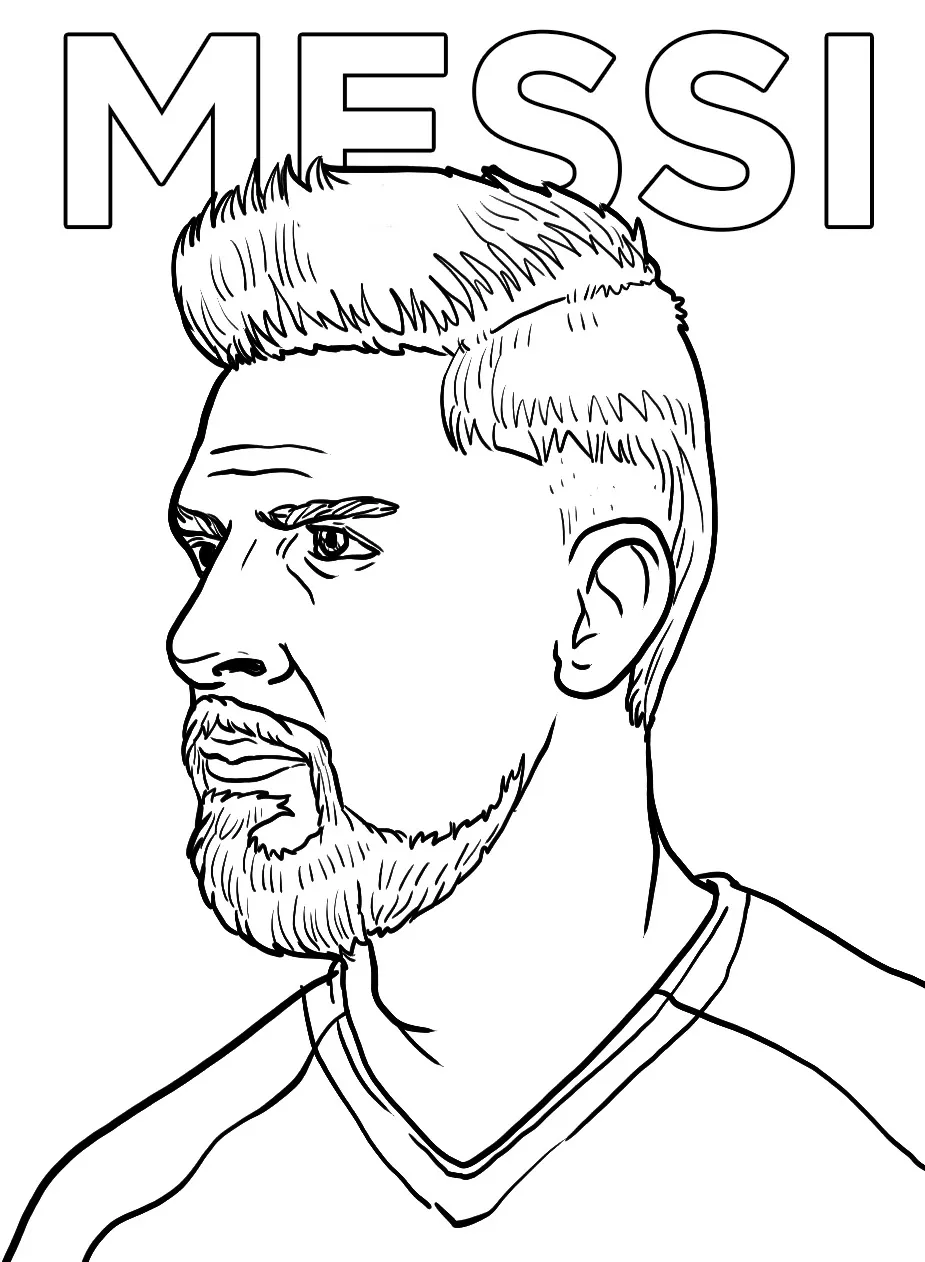 coloriage Messi a dessiner en ligne