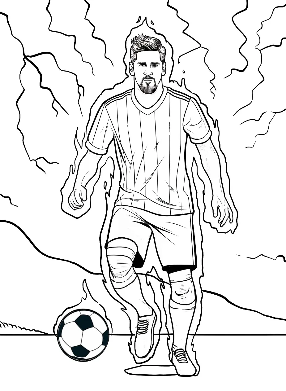 coloriage Messi et dessins