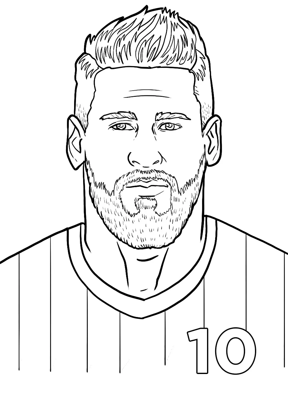 coloriage Messi a telecharger 2