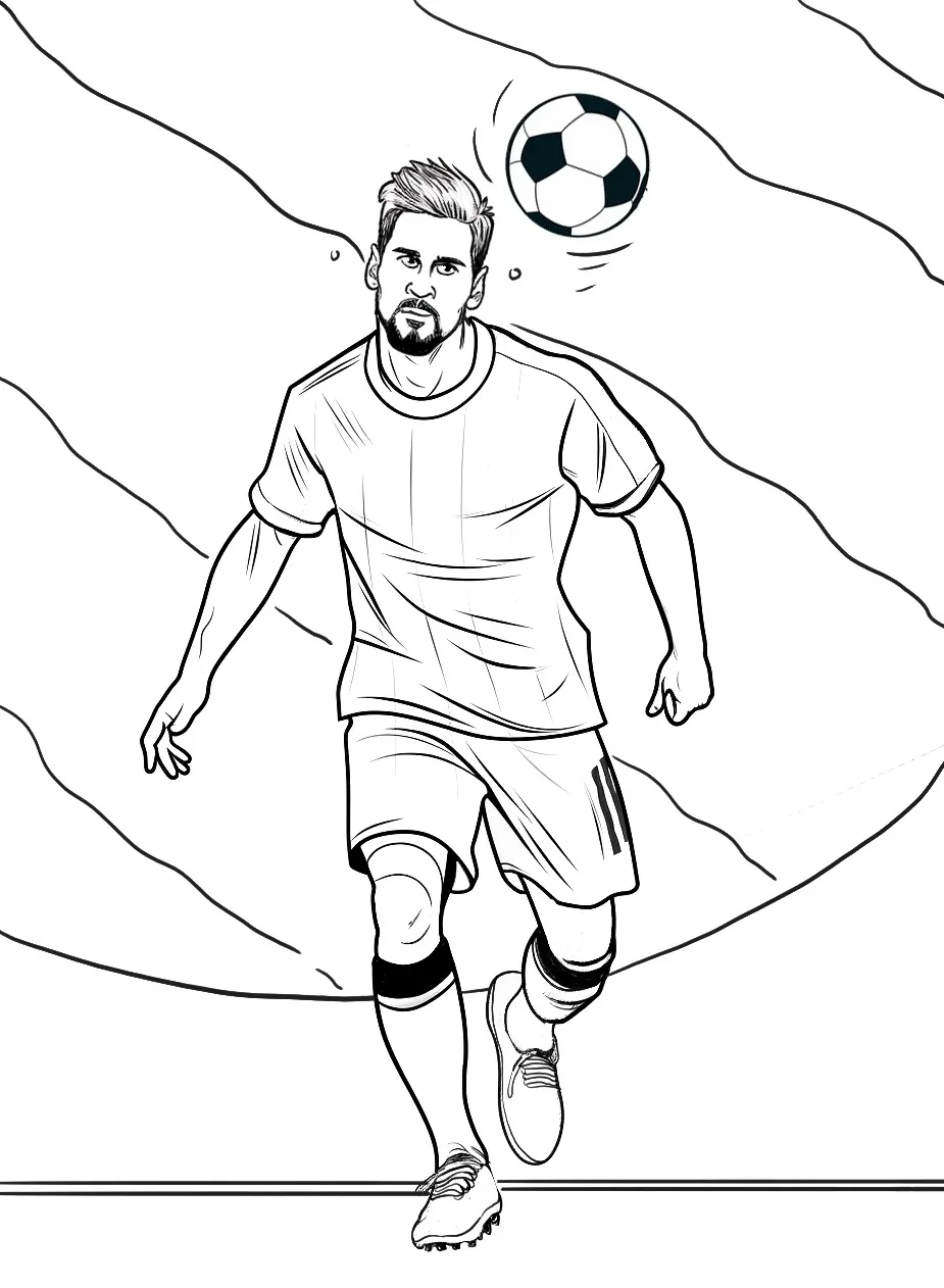 coloriage Messi a dessiner et imprimer