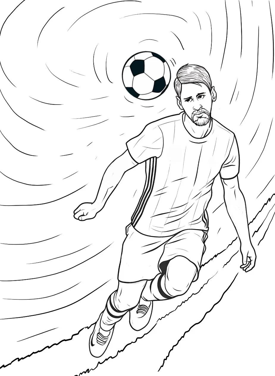 coloriage Messi educatif pour enfant