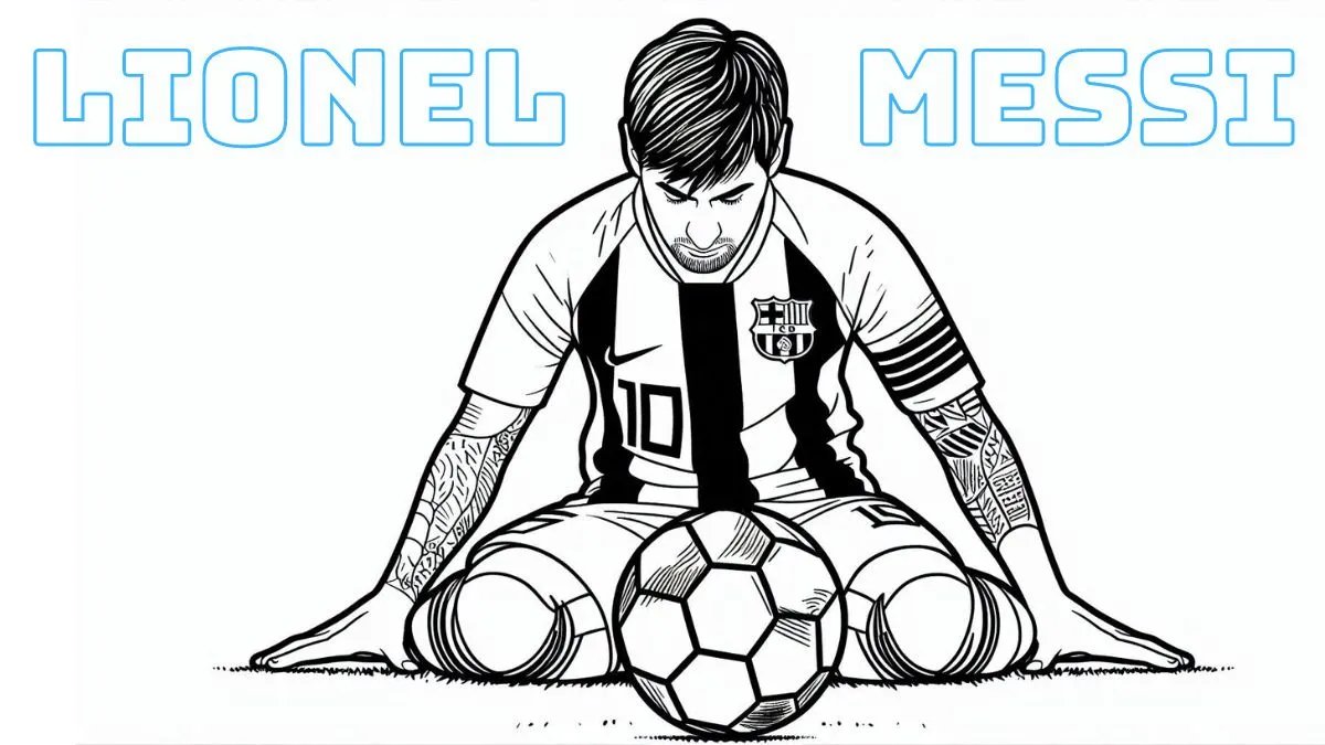 imprimer coloriage Messi pour enfant