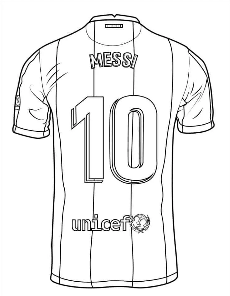 coloriage Messi à imprimer kawaii 1