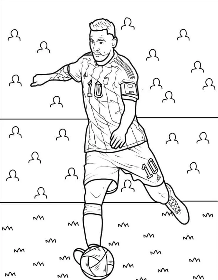 imprimer coloriage Messi