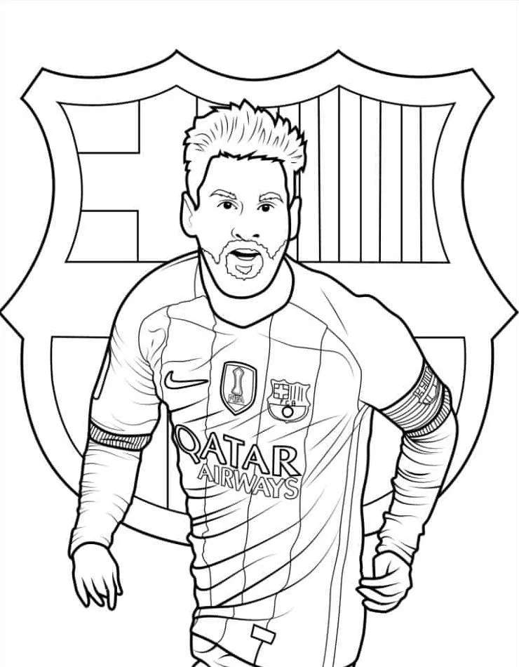 a imprimer coloriage Messi gratuit