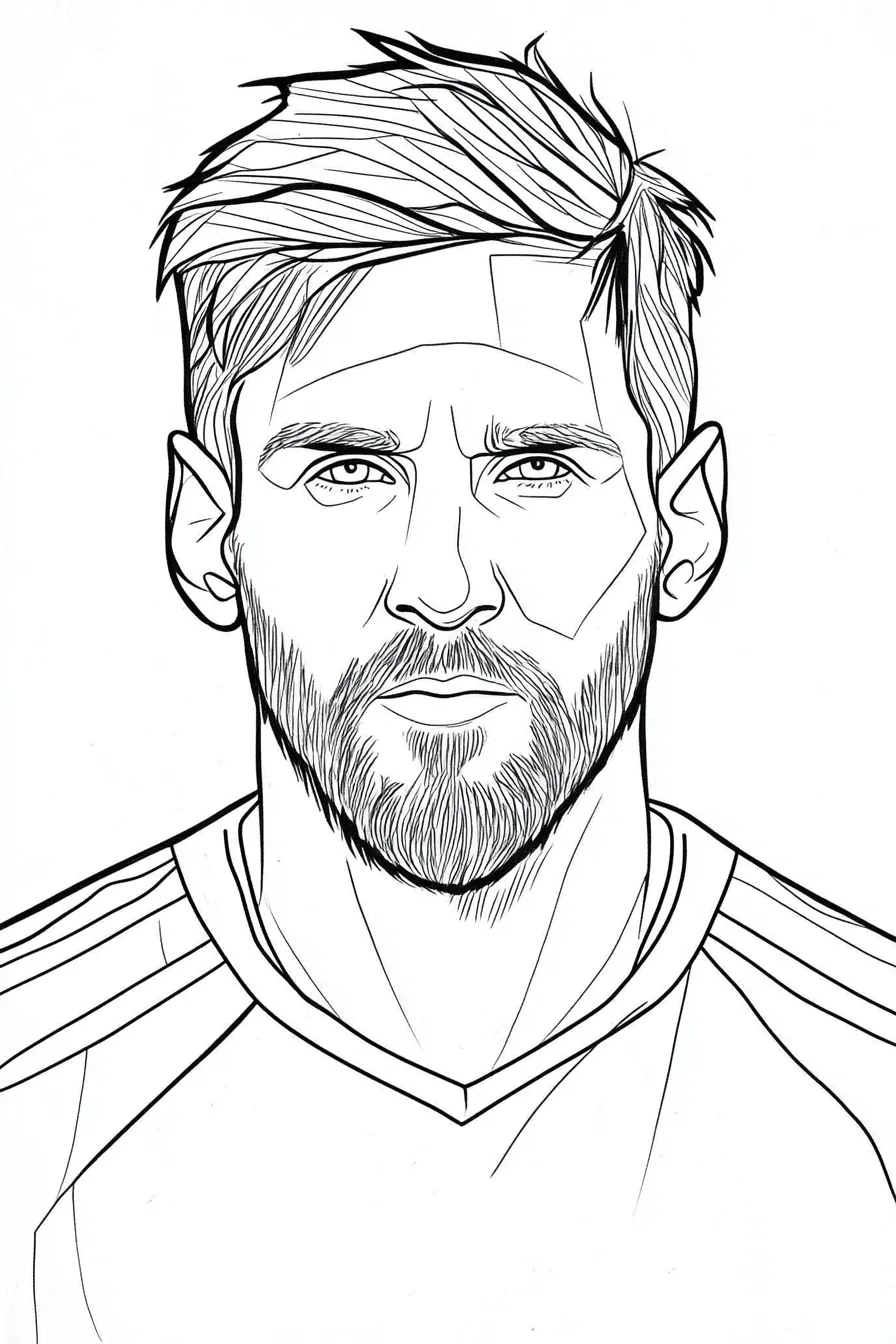 imprimer coloriage Messi pour enfant 1